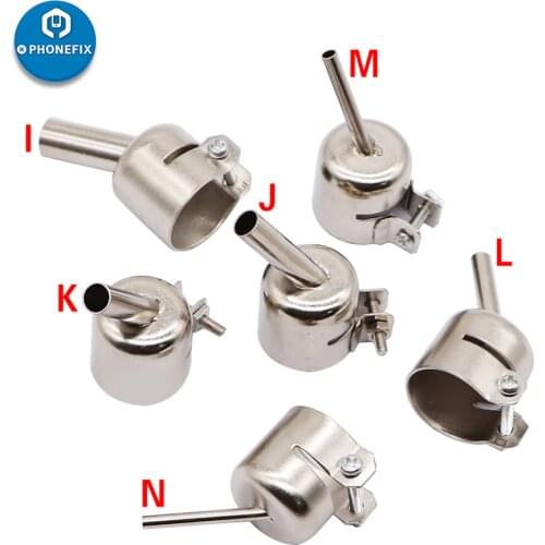 45 Degree Bent Curved Angle Nozzle Sleeve for 850 Series Hot Air Gun 852 852D Hot Air Soldering Station Nozzle Replacement Tips