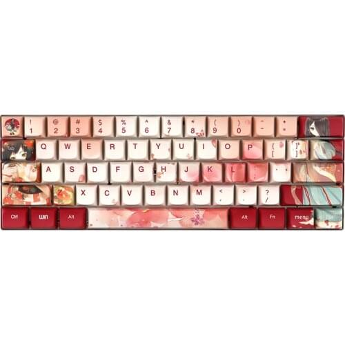 XDA PBT Keycaps Dye Sublimation Anime Keycap For Cherry Mx Gateron Kailh Switch Mechanical Keyboard