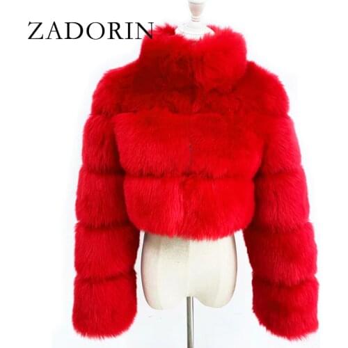 ZADORIN Fur Coats With Collar