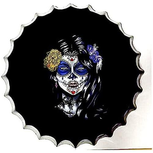 Tin Sign Bottle Cap Metal Tin Sign , Round Metal Signs for Home and Kitchen Bar Cafe Gas Station Garage Retro Wall Decor