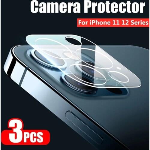 1-3PCS Glass For iPhone 12 11 12Mini Pro Max Tempered Camera Protective Film For iPhone 11 11Pro 12 12Pro 12Mini Max Lens Cover