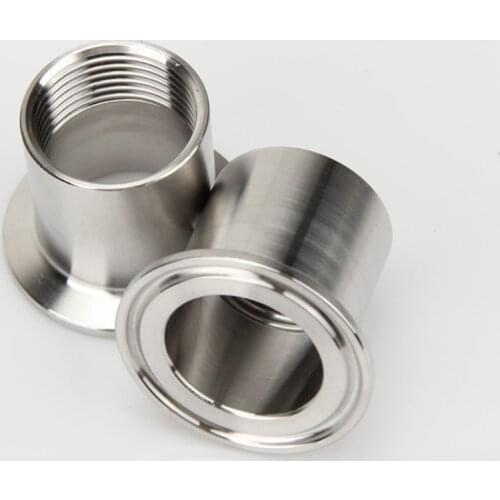 304 Stainless Steel 1/2" DN15/25/32/40 Sanitary Female Threaded Ferrule OD 50.5/64/77mm Pipe Fitting fit 1.5" 2" 2.5"Tri Clamp