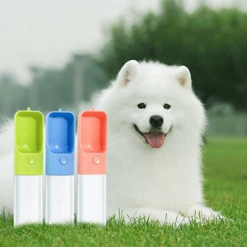 450ml Portable Pet Dog Water Bottle with Bowl Dispenser Outdoor Walking Pet Travel Water Drink Cup Feeder For Small Large Pet