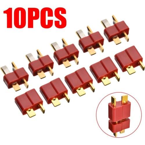 5Pairs T-Plug Gold Contact for Deans T Plug High Current Plug For RC LiPo Battery Helicopter Male Female Connectors Assortment
