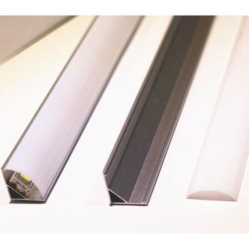 8-30pcs 1m led strip aluminum profile for10mm 12mm pcb 5050 5630 led strip housing aluminum channel with cover end cap and clips