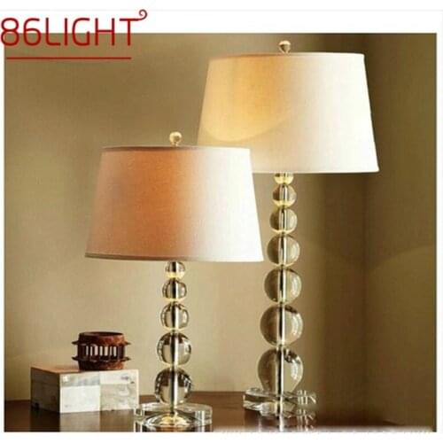 86LIGHT Creative Table Lamp Contemporary LED Crystal Gourd Shade Desk Light Decorative for Home Bedroom