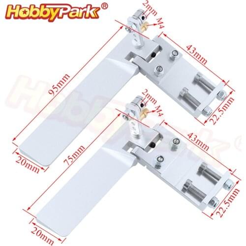 Aluminum 75mm 95mm RC Boat Water Rudder Metal Suction Pickup Absorbing Steering for Electric Gas Remote Control Boats Parts CNC