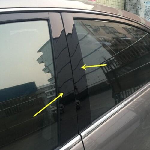 Black PC Brightly Window BC Middle Pillar Decorated Cover Mouldings For Mazda 3 6 Axela CX-4 CX-5 Atenza CB057