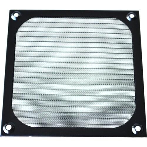 12cm x 12cm PC Cooler Fan Aluminum Dustproof Meshy Filter Black