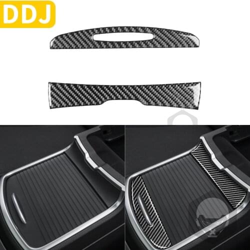 Center Control Cup Holder Cover Sticker For Dodge Charger LD 2015+ Carbon Fiber Storage Door Decorative Interior Car Accessories