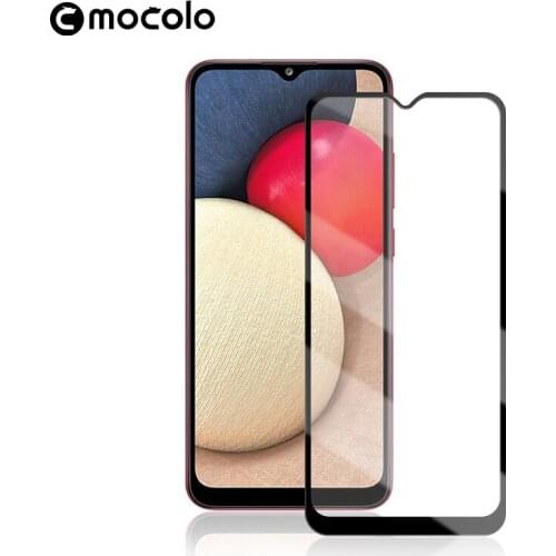 For Samsung A02S Screen Protector Mocolo A02S Full Glued Adhesive Tempered Glass film for Samsung Galaxy A02S Screen Protector