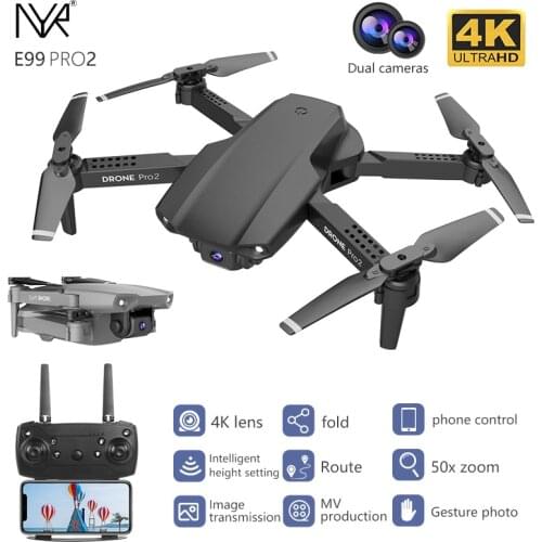 NYR E99 Pro2 RC Mini Drone 4K 1080P 720P Dual Camera WIFI FPV Aerial Photography Helicopter Foldable Quadcopter Dron Toys