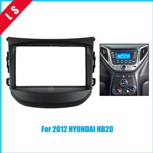 Double Din Car Radio Fascia for 2012 HYUNDAI HB20 HB-20 2DIN Car DVD Gps Decorative Frame Dash Kit Stereo Install,2 din