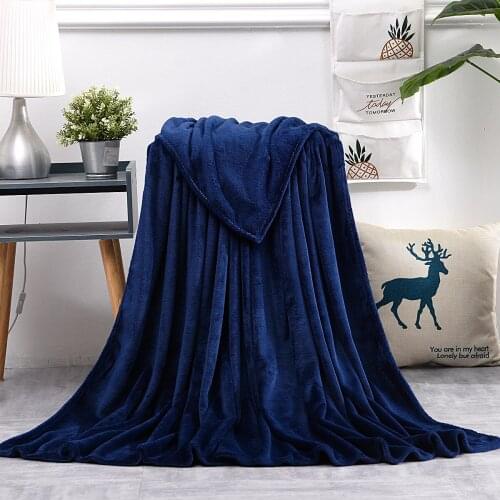 Flannel Fleece Super Soft White Blanket High Quality Microfiber Eco-friendly Portable Simple Festival 100% Polyester Solid