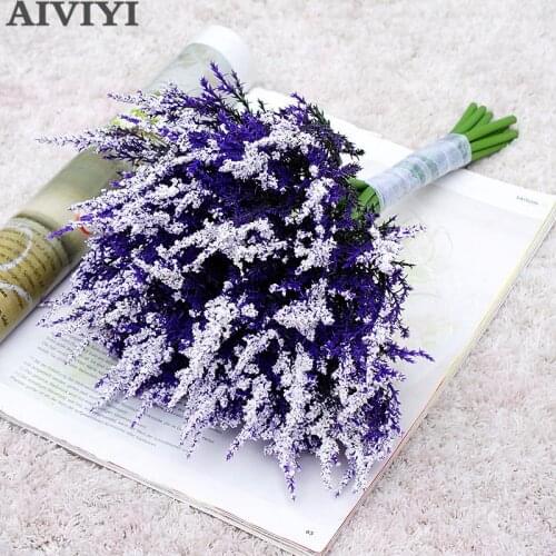 Artificial 11 branches/one bouquet embroidery thread pearl grass Artificial flower home decor wedding Bride holding flower
