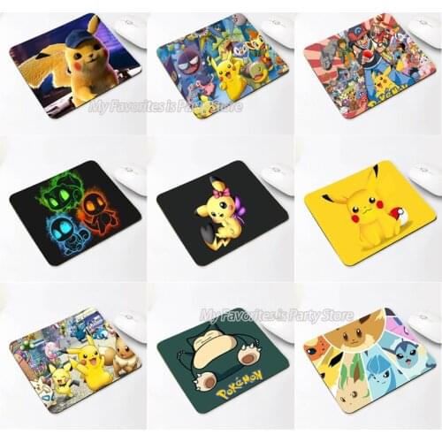 Pokemon Mouse Pikachu Snorlax Rubber Mouse Pad 3D Anime Printed Mat Student Office Laptop Computer Notebook Pad School Supplies