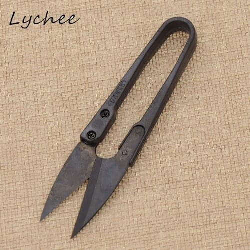 Lychee Vintage U Shape Chrome Steel Yarn Trimming Scissors DIY Handmade Craft Tailor Scissors Tools Accessories