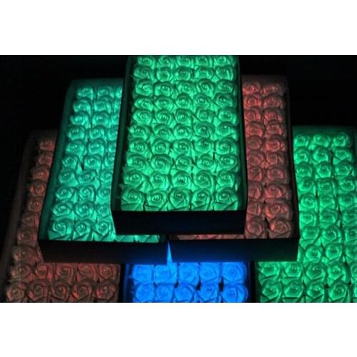 50pcs LED Soap Rose Luminous Flower Rose Bouquet Gift Box with Base Decorative Flowers Wreaths Gift Wedding Party Supplies