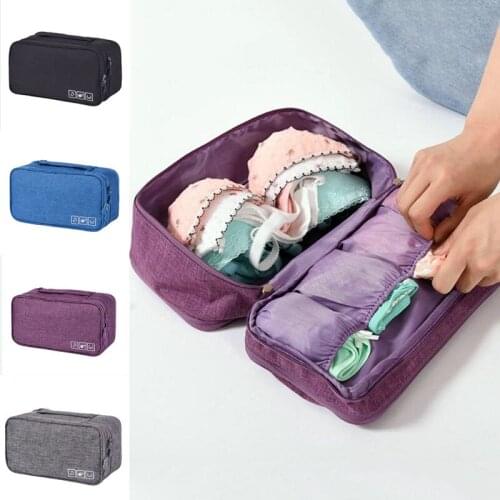 Portable Packing Organizer Bra Underwear Storage Box Underpant Pouch Toiletry Organizer Handbag For Travel Hotel Home Bathroom