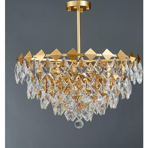 Postmodern chandelier creative personality Hong Kong style crystal lamp art lamps living room dining room luxury chandelier