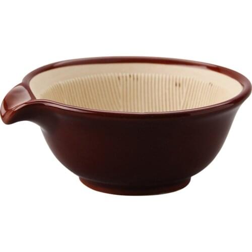 Practical Japan Ceramic Portable Creative Bowl Mortar Suribachi for Household Ornament Tableware Decoration Bowl Tableware