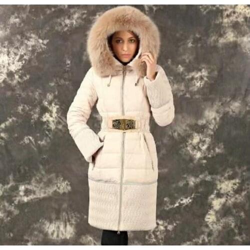 On sale Royalcat 2019 Winter Jacket Women Down jackets Fox Fur down coat Womens Down Jackets down parkas Overcoat outerwear