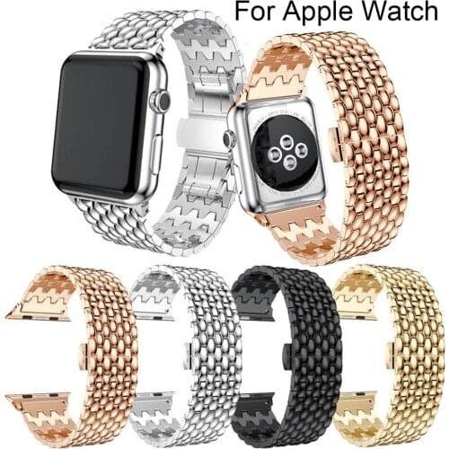 Fashion watchbands For Apple Watch 40mm 44mm 38mm 42mm strap for Apple Watch series 4 3 2 1 Watch bracelet stainless steel strap