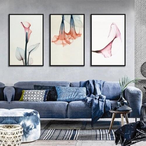 Modern Abstract Watercolor Lotus Poster Wall Art Canvas Painting Simplicity Modular Pictures Home Decoration For Room Decor