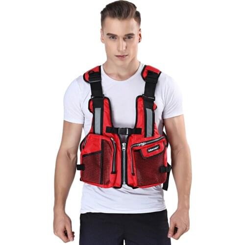 MANNER Adult Buoyancy Vest Fishing life Vest Sports Wear Swimming Training Multi-pocket Drifting Safety Aid Saving Life Jacket