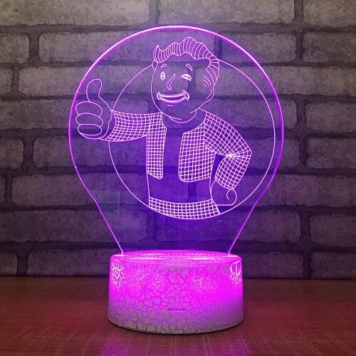 Fallout 4 LED Night Light 7 Color Change Desk Light Action Figures Boys Girls Birthday Toys