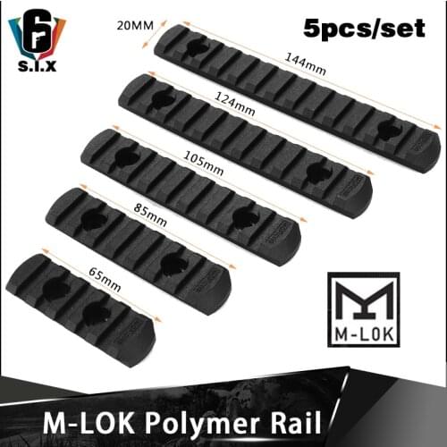 Tactical M-LOK Polymer Rail Set Picatinny Rail Cover Weaver Rail Mount Adapter