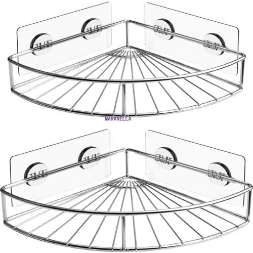 Stainless Steel Bathroom Corner Shelf Shower Shampoo Soap Cosmetic Shelves Kitchen Accessories Storage Organizer Rack Holder