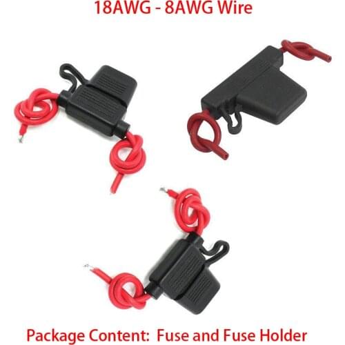 1Piece 10 8 AWG Wire Cable 50A 100A Large Size Fuse Car Automotive Blade Waterproof In-Line Block Case Fuse Socket Holder