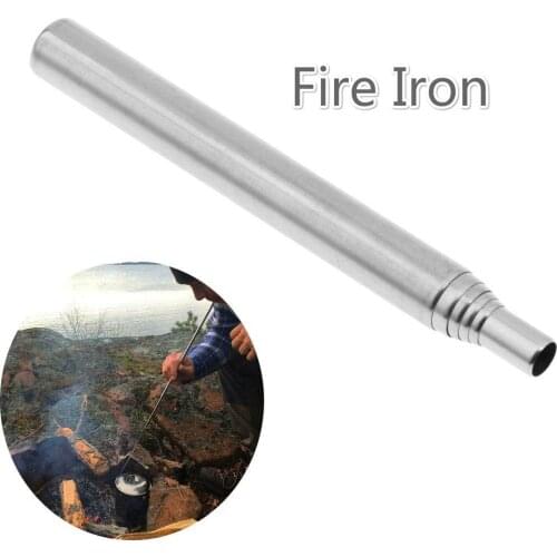 1PCS Outdoor Tools Camping Portable telescopic Fire tube 6-Sticks Camping Gear Hiking Accessories