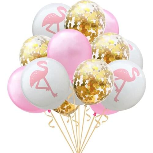 15pcs Wedding Decoration Balloons Bachelorette Party Flamingo Confetti Balloon Team Bride To Be Bride Shower Decoration Favors