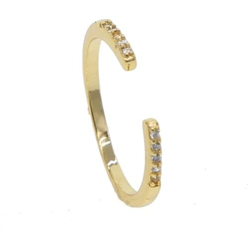 2018 Limited Rings Jewelry Anillos Fashion gold color Womens/girls Ring Cubic Zirconia Opening Engagement Jewelry Gift