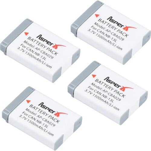 4Pcs 1500mAh NB-13L NB 13L NB13L Battery for Canon PowerShot G5X G7X G9X G7 X Mark II G9 X,SX620 SX720 SX730 HS Digital Camera