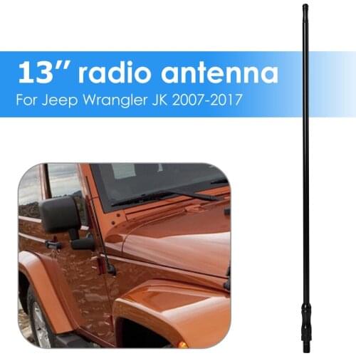 Aerial Antenna Metal Radio Mast Outdoors Personal 330mm Durable Car 13 inch Decoration for Jeep Wrangler JK 2007-2017