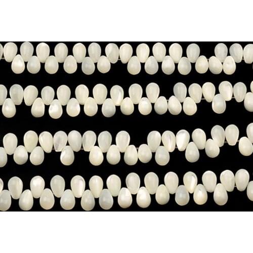 White Natural Pearl Shell Beads Horseshoe Screw Cross Hole Water Ddrop Beads For Jewelry Making DIY Accessorie Wholesale