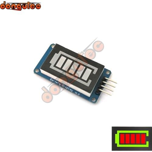 Battery Style Digital Tube LED Battery Level Display Module Green inside and Red outside for Arduino