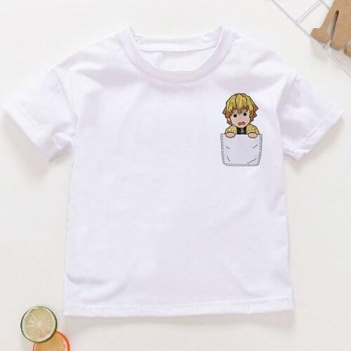 Demon Slayer T Shirt Kids Kawaii Cartoon Blade Of Ghost Graphic T-shirt Kimetsu No Yaiba Anime Demon Blade Cool Tshirt Children