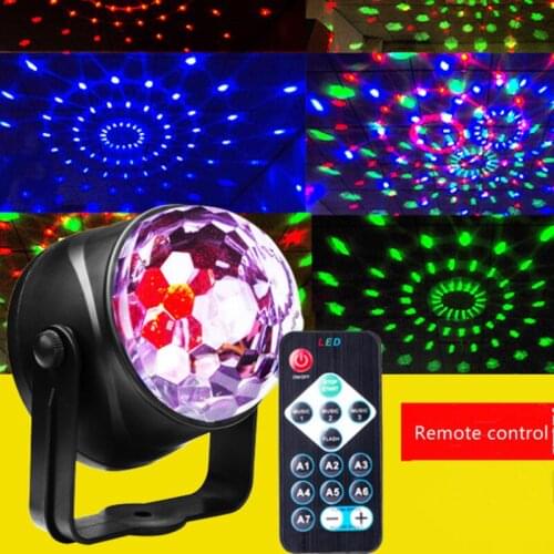 Disco Lights Rotating Ball Lights RGB LED Stage Lights Remote Control LED Small Magic Ball USB Mini Crystal Magic Ball Light