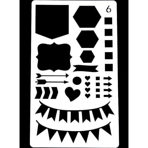 DIY Scrapbooking Party Flags Embossing Drawing Spray Template Home Garden Art Crafts DIY Digital Plastic Label Embossing Folders