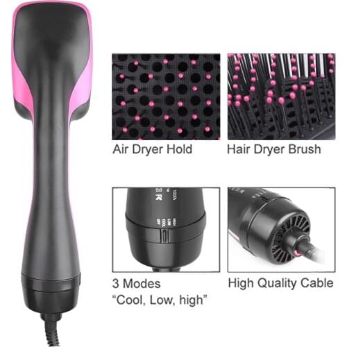 Hair Dryer Brush Electric Hot Air Comb Travel Blow Dryer Comb Womens Hair Brush Professional Hairdryer Hairbrush