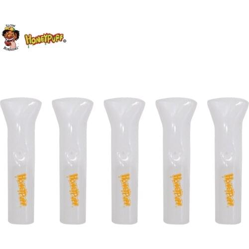 HONEYPUFF Premium Flat Rolling Glass Filter Tips Glass Mouth Tips Easily Cleaned 100% Reusable Hand Rolls Paper Holder