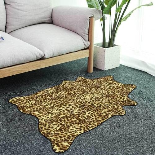 Animal Zebra Cow Fur Print Carpets for Living Room Bedroom Decoration Carpet Kids Room Leopard Game Area Rugs Bedside Floor Mats