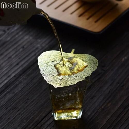 Creative Copper Bodhi Leaf Tea Strainer Handmade Kung Fu Leak Coffee Filter Household Teahouse Tools Accessories
