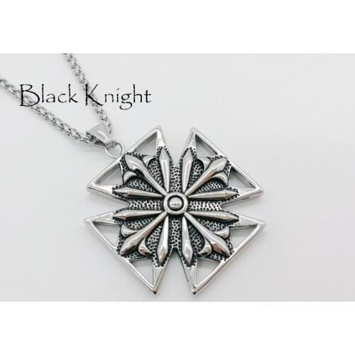 2019 New Antique big cross pendant necklace 316L stainless steel Punk style cool decorative cross necklace BLKN0626