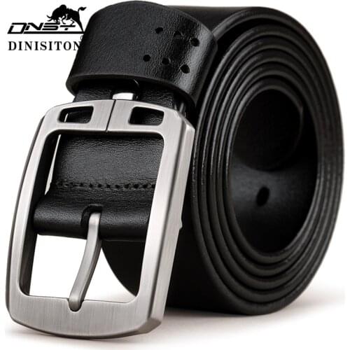 Genuine Leather Belts For Men Brand Cowhide Adjustable Strap Male Pin Buckle Fashion Vintage Jeans And Casual Pants Waistband