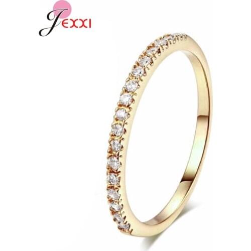 Fashion Austria Crystal Finger Ring 925 Sterling Silver Wedding Engagement Cubic Zirconia Women Wholesale New Arrivals